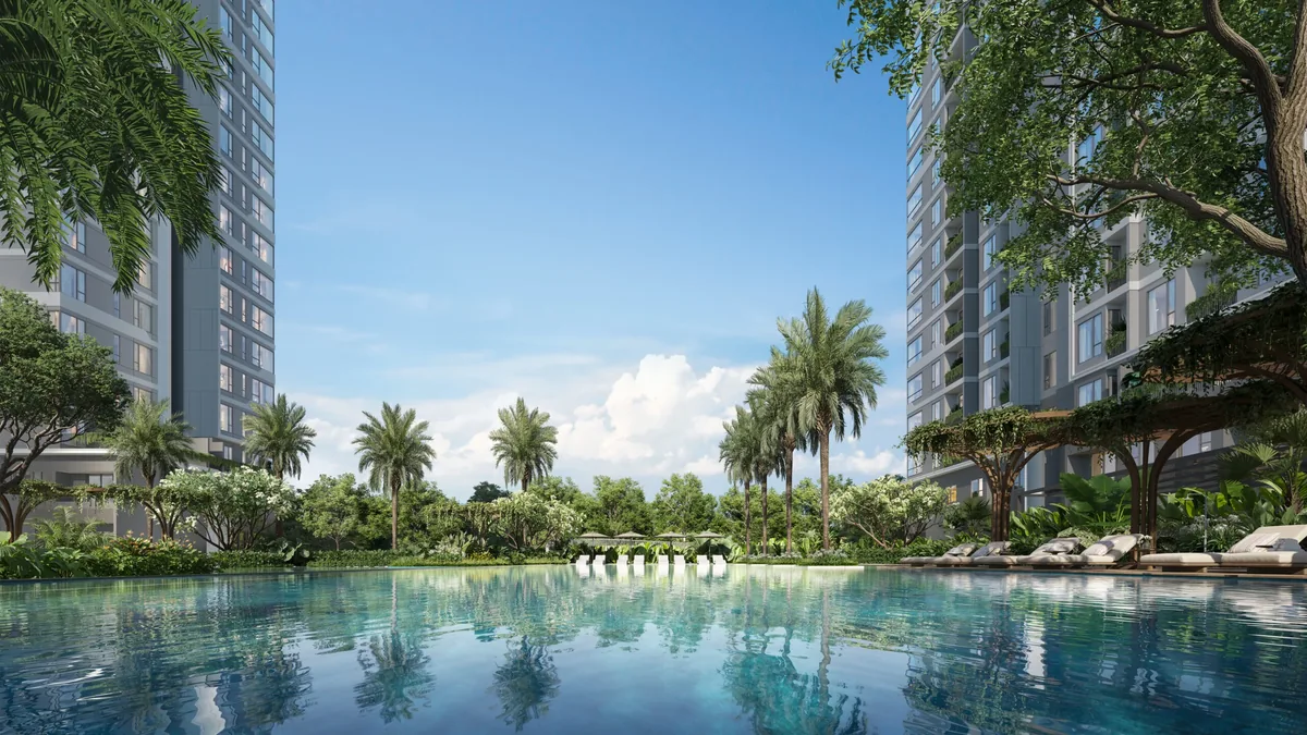 Phối cảnh hồ bơi công nghệ muối khoáng TT GENESIS
